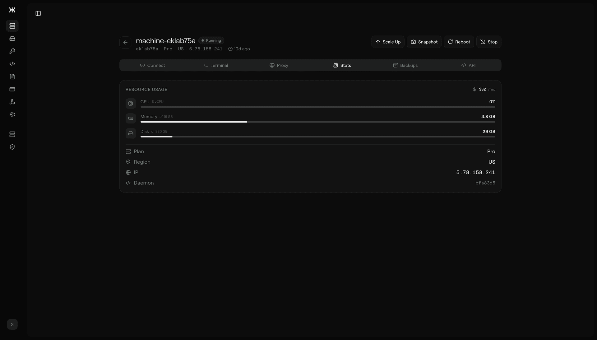 System stats