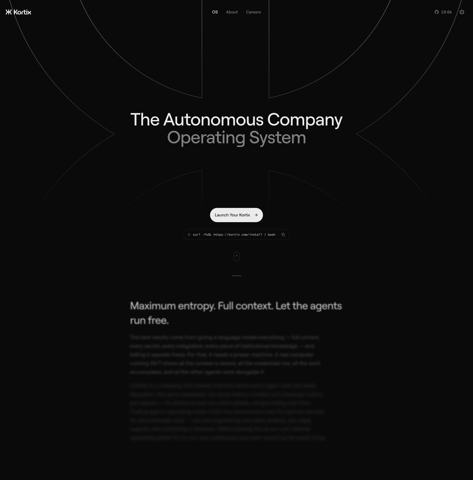 Kortix Computer — desktop view