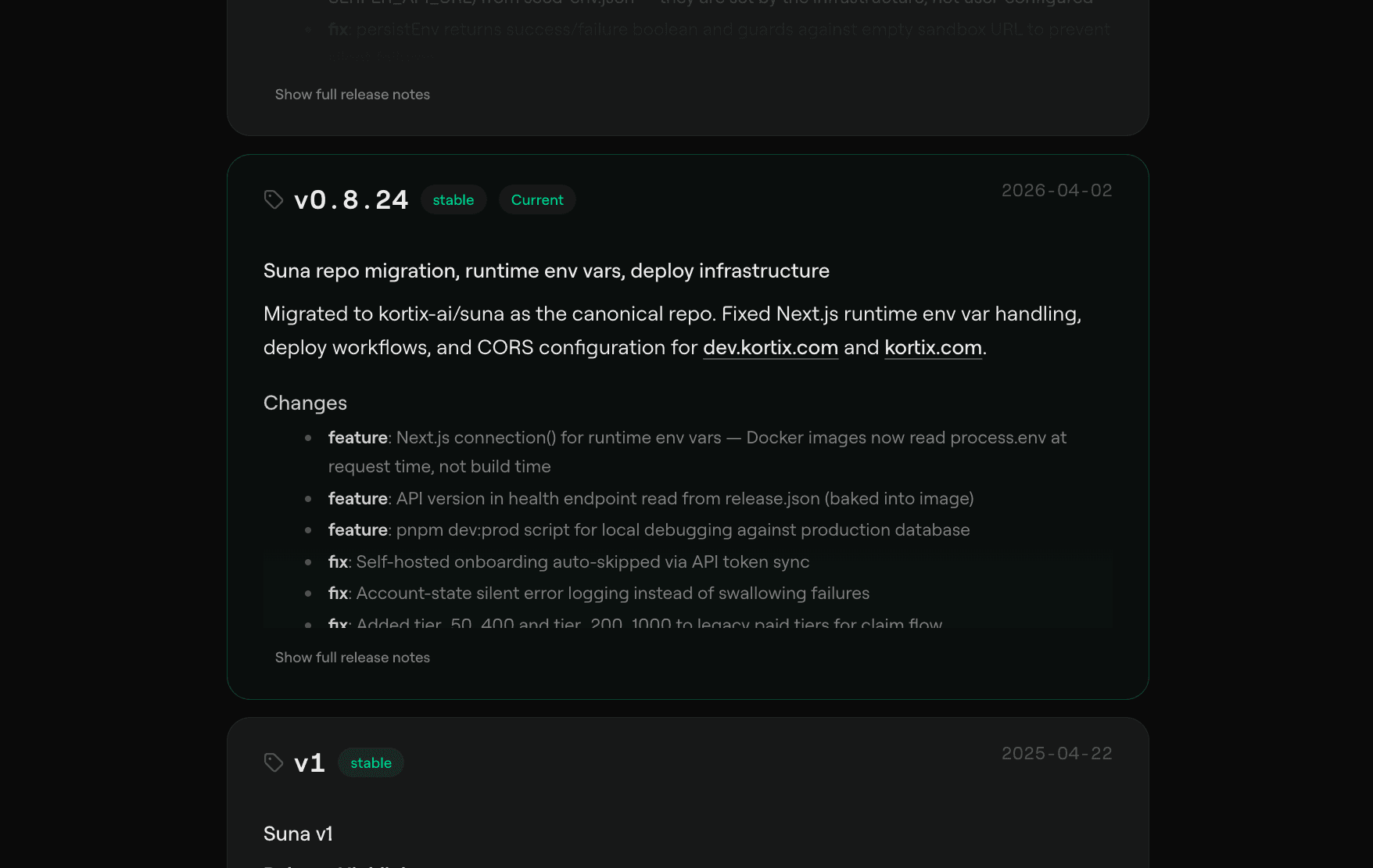 Pre-update state